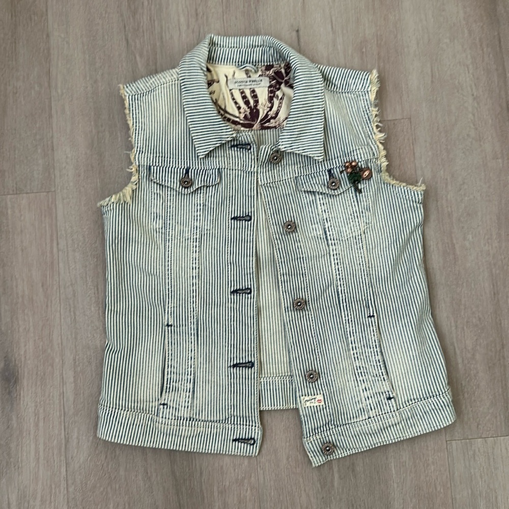 Scotch R'Belle striped denim vest, girls 10